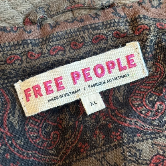 Free People Deep Army Green Rowan Slubbed Cotton Blazer OB1112308 Size XL - Picture 6 of 11